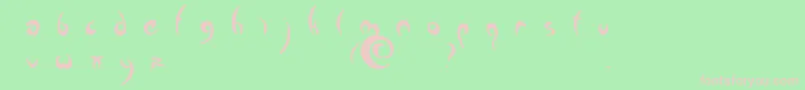 Greenman Font – Pink Fonts on Green Background