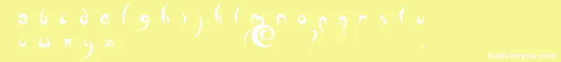 Czcionka Greenman – białe czcionki na żółtym tle