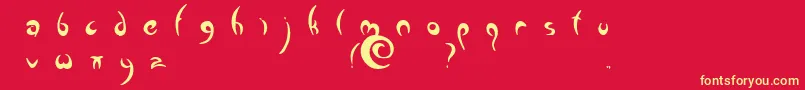Greenman Font – Yellow Fonts on Red Background