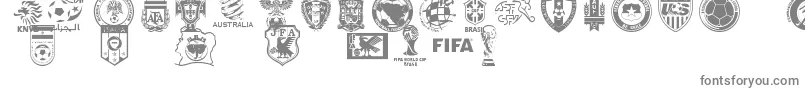 フォントWc2k14 – 白い背景に灰色の文字