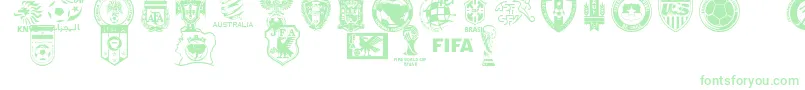 Wc2k14 Font – Green Fonts on White Background