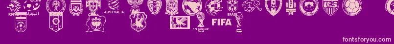 Wc2k14 Font – Pink Fonts on Purple Background