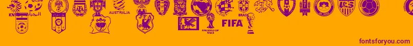 フォントWc2k14 – オレンジの背景に紫のフォント