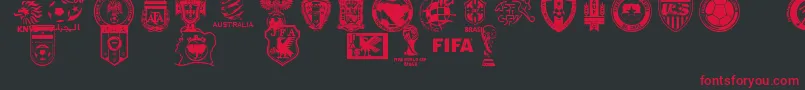 Wc2k14 Font – Red Fonts on Black Background