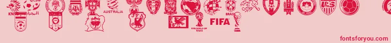 Wc2k14 Font – Red Fonts on Pink Background