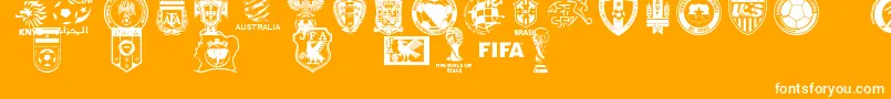 Wc2k14 Font – White Fonts on Orange Background