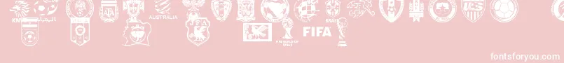 Fonte Wc2k14 – fontes brancas em um fundo rosa