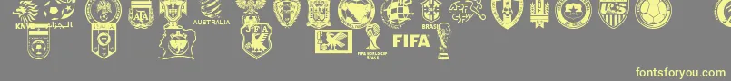 Wc2k14 Font – Yellow Fonts on Gray Background