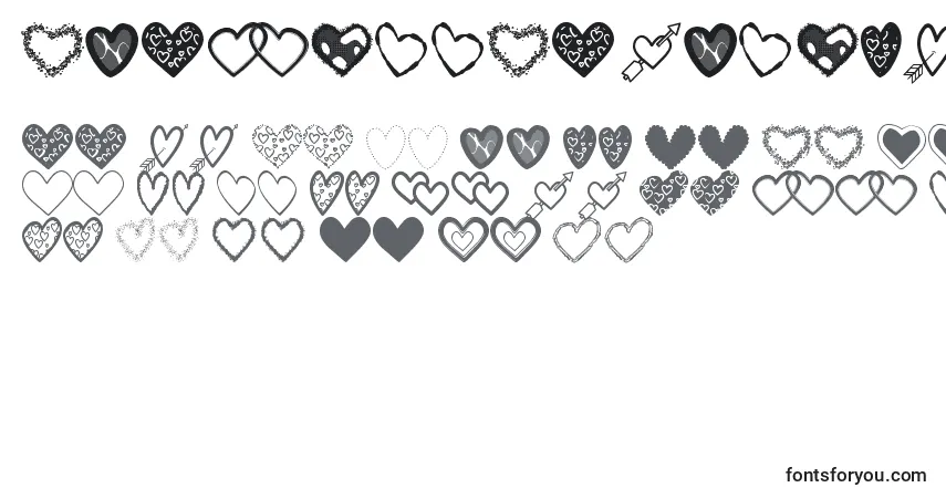 HeartsShapesTfb Font – alphabet, numbers, special characters