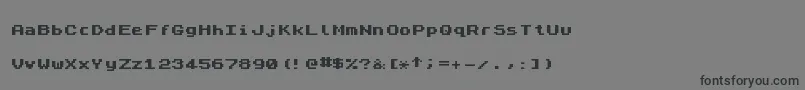 ZxSpectrum7Bold Font – Black Fonts on Gray Background