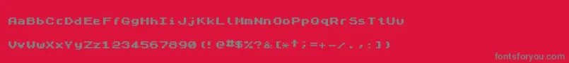 ZxSpectrum7Bold Font – Gray Fonts on Red Background