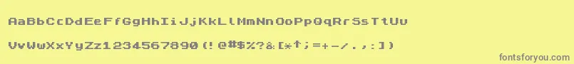Más sobre la fuente ZxSpectrum7Bold fuente ZxSpectrum7Bold – Fuentes Grises Sobre Fondo Amarillo