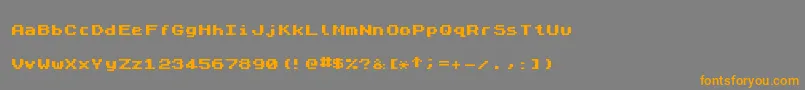 Más sobre la fuente ZxSpectrum7Bold fuente ZxSpectrum7Bold – Fuentes Naranjas Sobre Fondo Gris