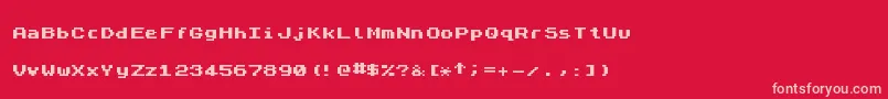 ZxSpectrum7Bold Font – Pink Fonts on Red Background