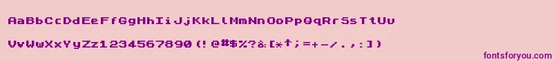 ZxSpectrum7Bold Font – Purple Fonts on Pink Background