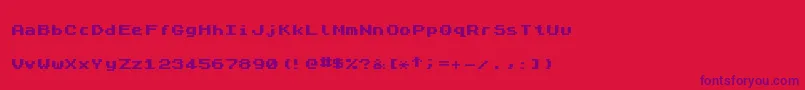 ZxSpectrum7Bold Font – Purple Fonts on Red Background