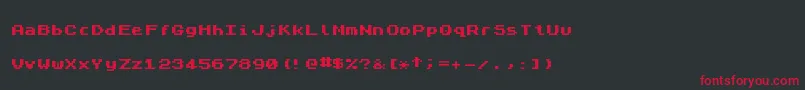 ZxSpectrum7Bold Font – Red Fonts on Black Background