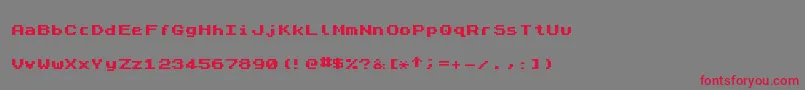 fuente ZxSpectrum7Bold – Fuentes Rojas Sobre Fondo Gris