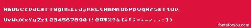 ZxSpectrum7Bold Font – White Fonts on Red Background