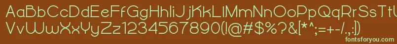 AlightyNesiaBold Font – Green Fonts on Brown Background