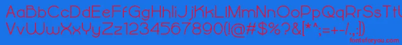 AlightyNesiaBold Font – Red Fonts on Blue Background