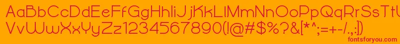 AlightyNesiaBold Font – Red Fonts on Orange Background