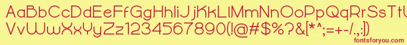 AlightyNesiaBold Font – Red Fonts on Yellow Background