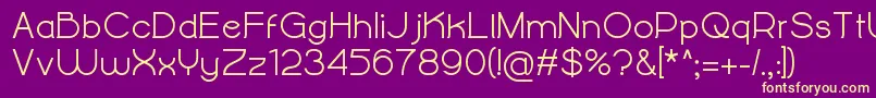 AlightyNesiaBold Font – Yellow Fonts on Purple Background