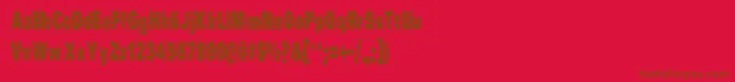 Prick ffy Font – Brown Fonts on Red Background