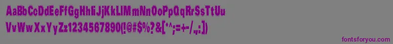 Prick ffy Font – Purple Fonts on Gray Background