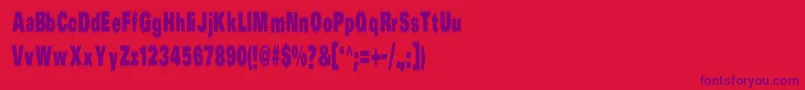 Prick ffy Font – Purple Fonts on Red Background