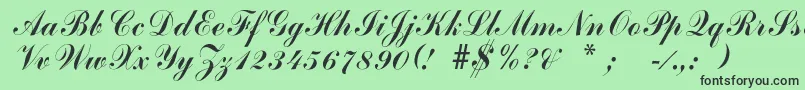 Шрифт Arenski – чёрные шрифты на зелёном фоне