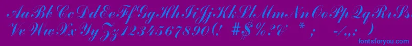 Arenski Font – Blue Fonts on Purple Background