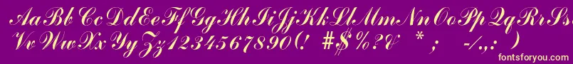 Arenski Font – Yellow Fonts on Purple Background