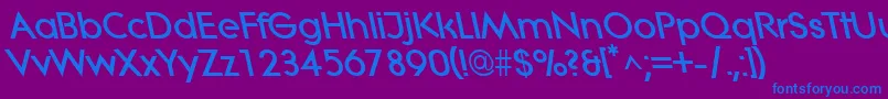 LitheleftyextraboldRegular Font – Blue Fonts on Purple Background