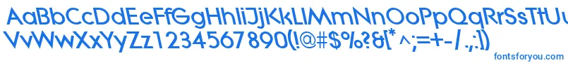 LitheleftyextraboldRegular Font – Blue Fonts on White Background