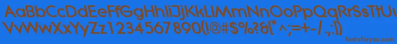 LitheleftyextraboldRegular Font – Brown Fonts on Blue Background