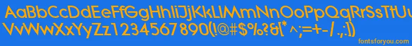 LitheleftyextraboldRegular Font – Orange Fonts on Blue Background