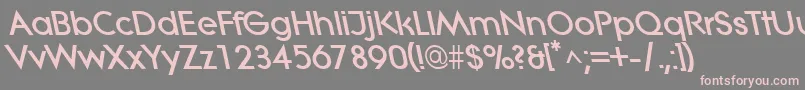 LitheleftyextraboldRegular Font – Pink Fonts on Gray Background