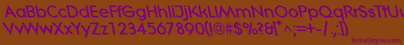 LitheleftyextraboldRegular Font – Purple Fonts on Brown Background