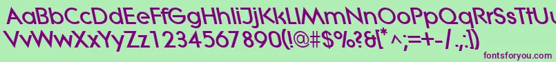 LitheleftyextraboldRegular Font – Purple Fonts on Green Background