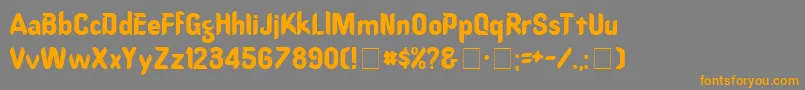 OregondryNormal Font – Orange Fonts on Gray Background