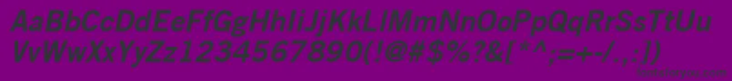 TradeGothicLtBoldNo.2Oblique Font – Black Fonts on Purple Background