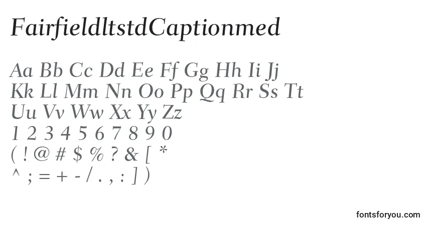 Шрифт FairfieldltstdCaptionmed – алфавит, цифры, специальные символы