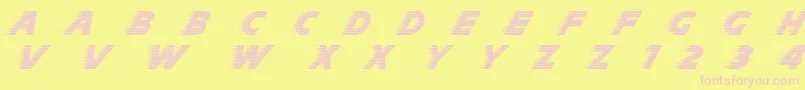 フォントSlipstreamc – ピンクのフォント、黄色の背景