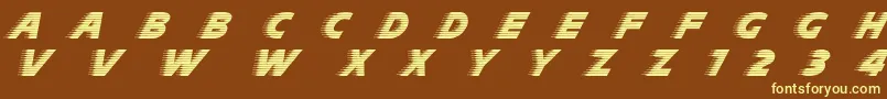 Slipstreamc-fontti – keltaiset fontit ruskealla taustalla