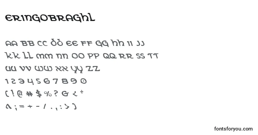 Schriftart Eringobraghl – Alphabet, Zahlen, spezielle Symbole