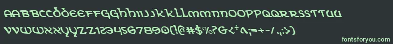 フォントEringobraghl – 黒い背景に緑の文字
