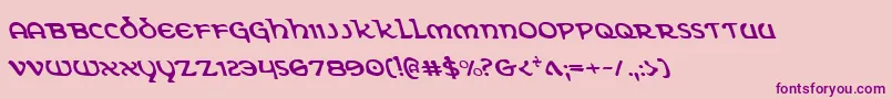 Eringobraghl-Schriftart – Violette Schriften auf rosa Hintergrund