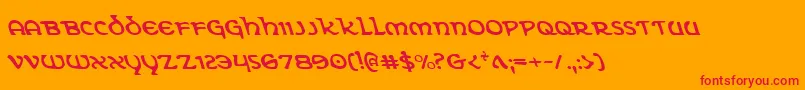 Eringobraghl Font – Red Fonts on Orange Background